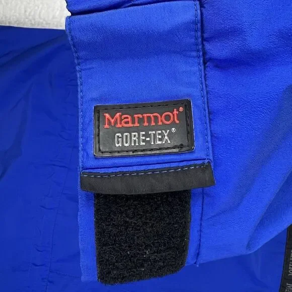 Marmot Jacket Mens Medium Blue Gore-Tex Pro Shell Full Zip Mesh Lined Outdoors‎